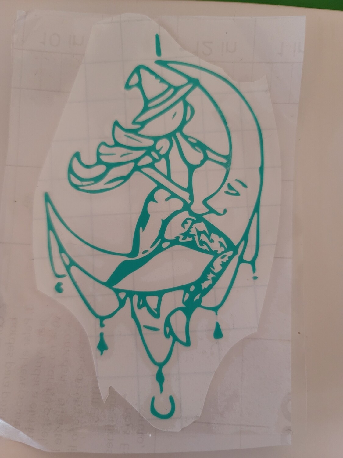 5&quot;×3&quot; Naughty Lunar Witch Vinyl Decal