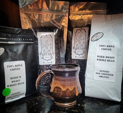 1 pound 100% Super Dank Kona Coffee Whole Bean - MEDIUM ROAST