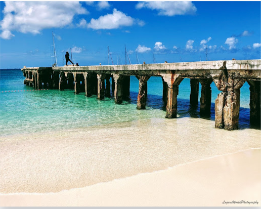 Pier at Grand Case 11&quot; x 14&quot; Canvas Print