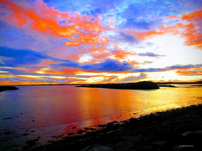 Borgarnes Sunset, Iceland 9&quot; x 12&quot; Metal Print