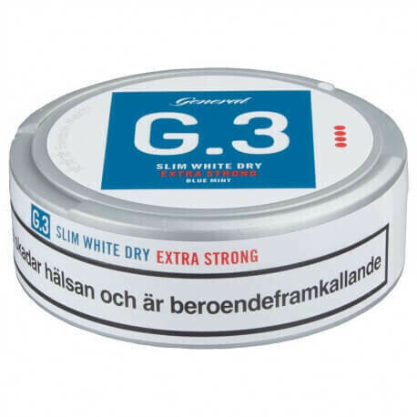 G.3 Blue Mint Slim White Dry Extra Strong