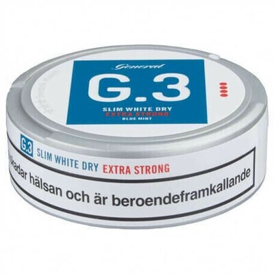 G.3 Blue Mint Slim White Dry Extra Strong