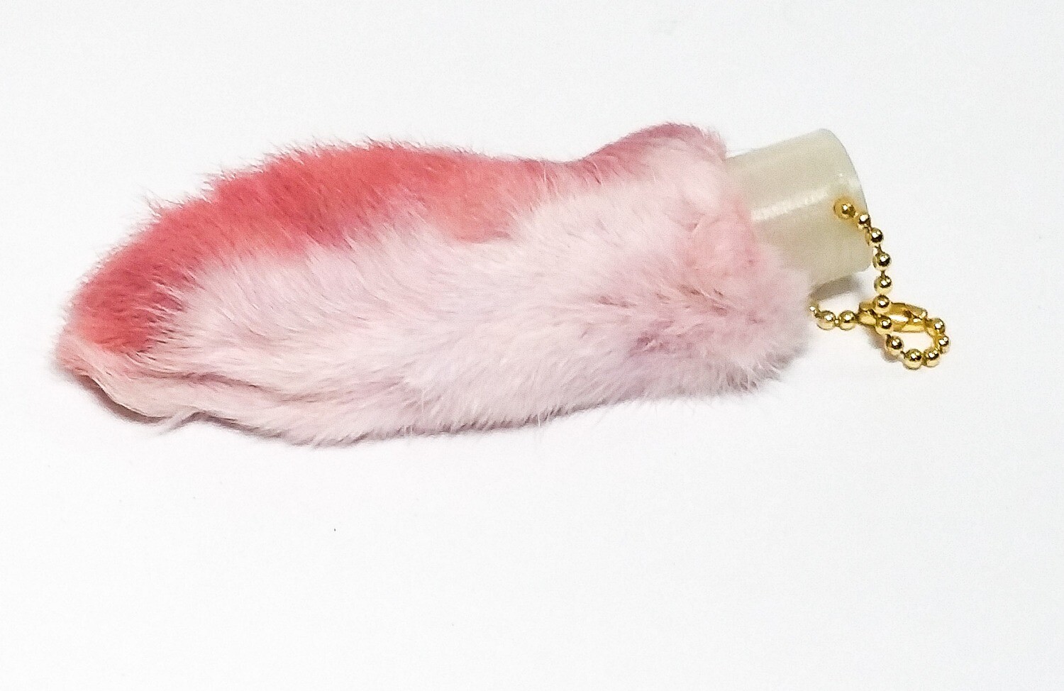 Breast Cancer Awareness Rabbit Foot Keychain