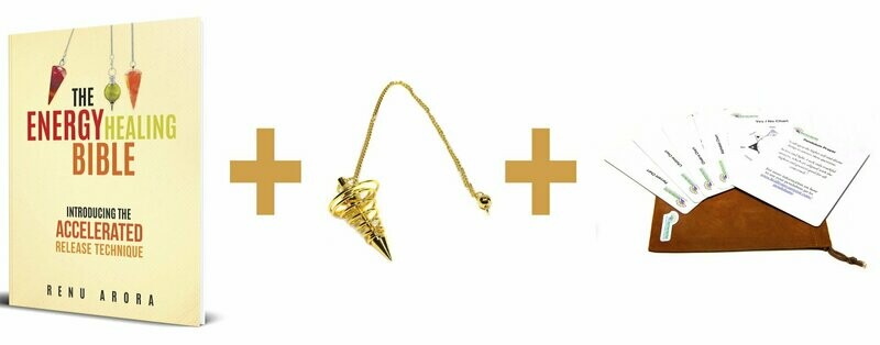 Book + Pendulum (Gold) + Pendulum Kit Bundle