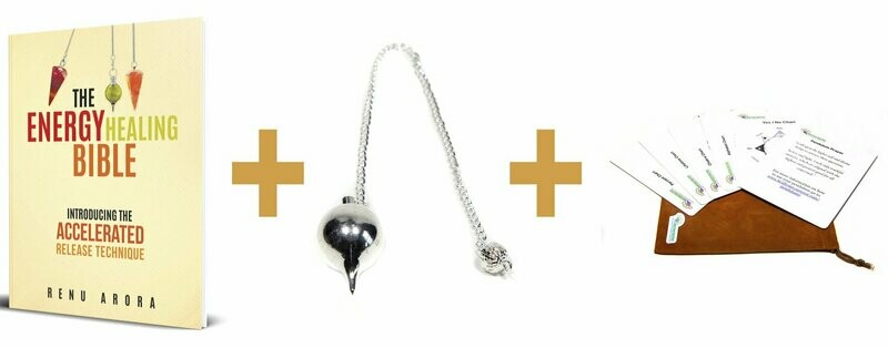 Book + Pendulum (Silver) + Pendulum Kit Bundle