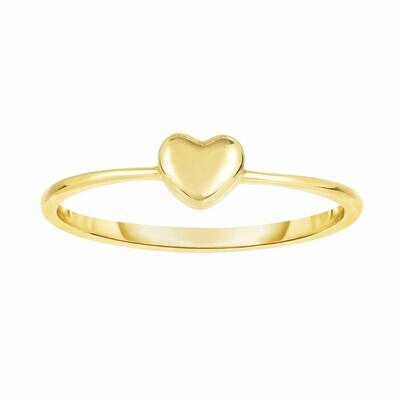 14K Gold Mini Heart Ring
