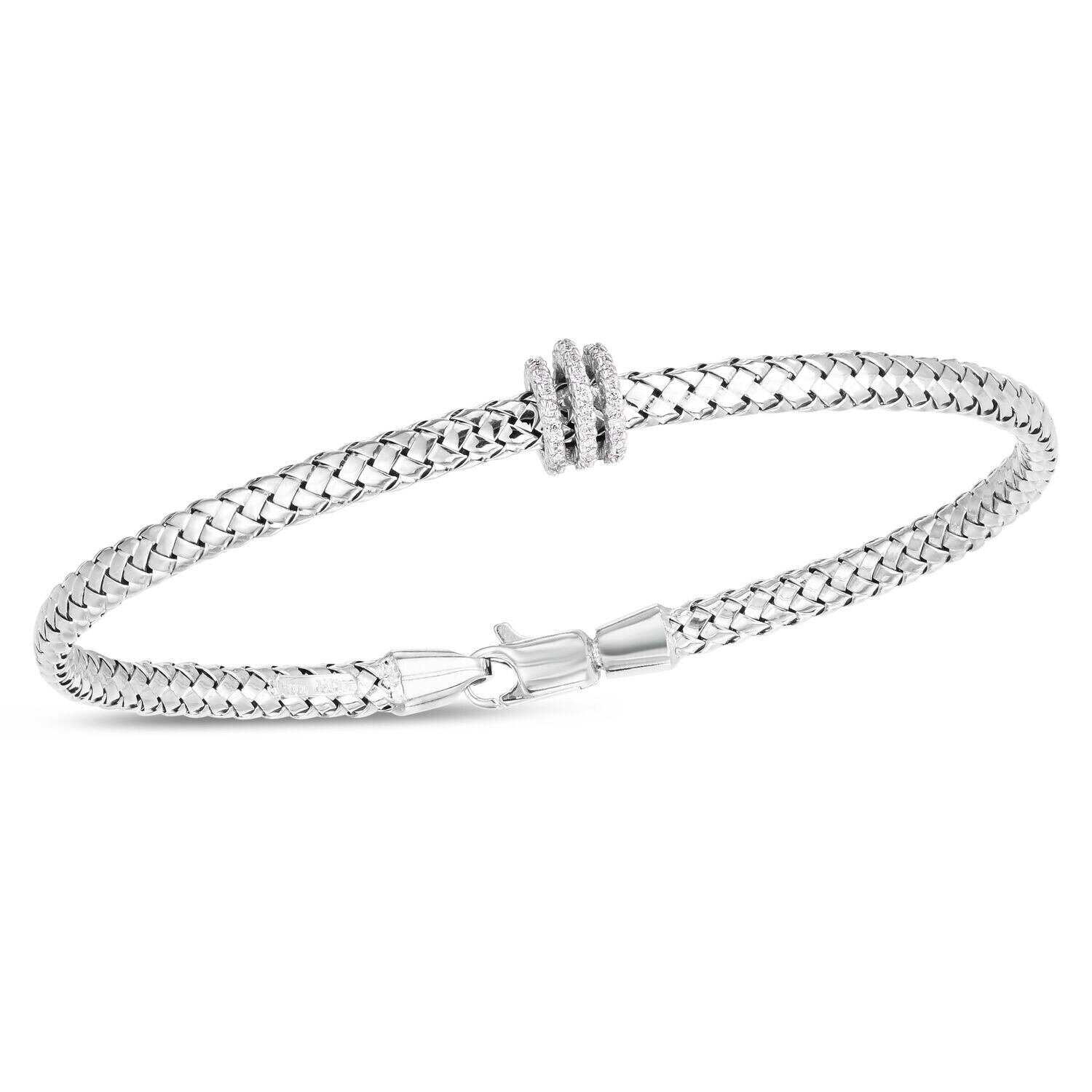 14K Deco Woven Diamond Bracelet