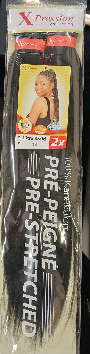 X-PRESSION  ULTRA BRAID 2X PRE PEIGNE 100 % KANEKALON