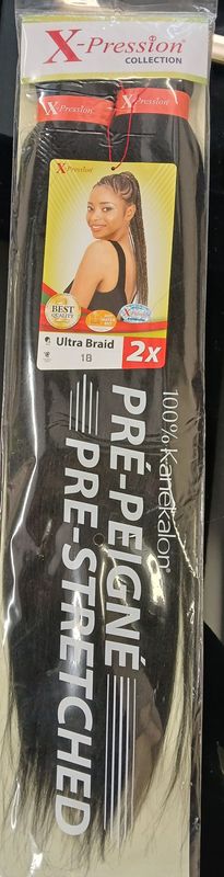 X-PRESSION  ULTRA BRAID 2X PRE PEIGNE 100 % KANEKALON