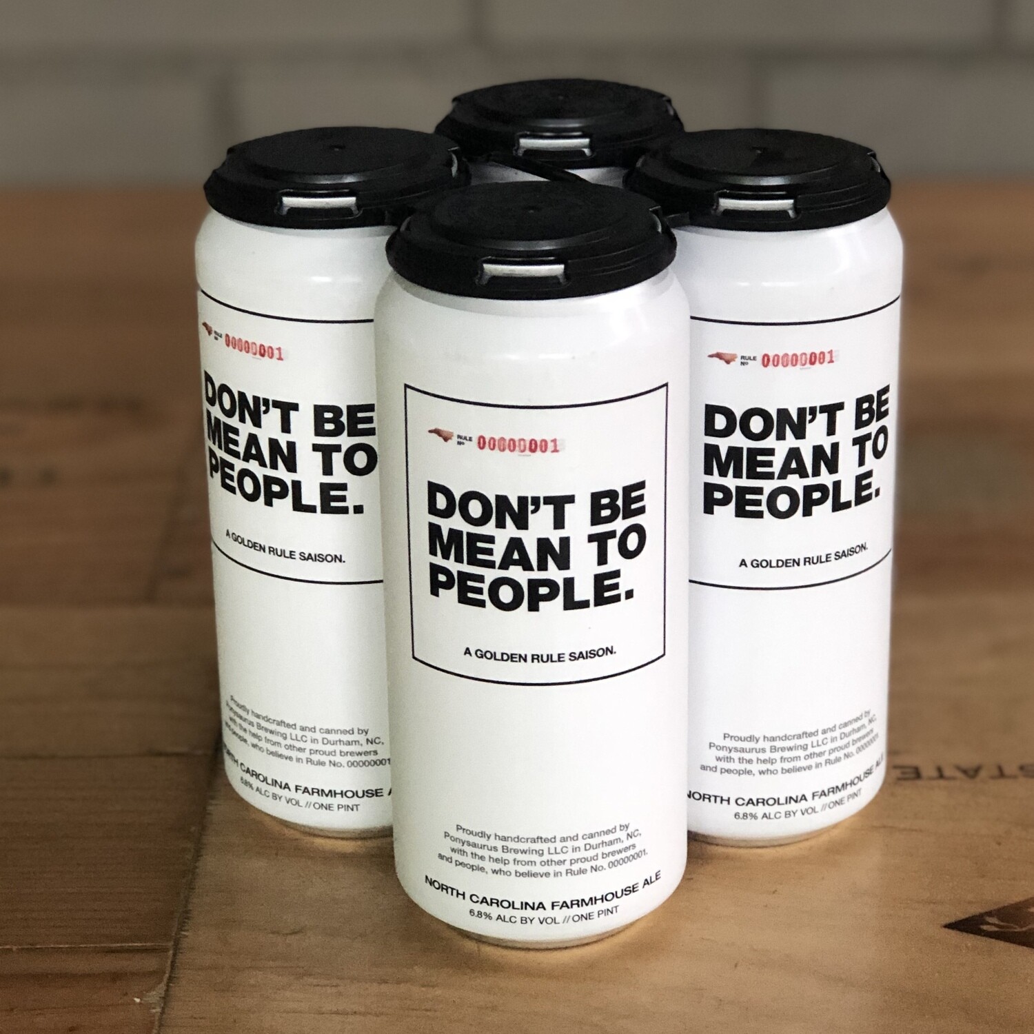 Ponysaurus Don't Be Mean To People: A Golden Rule Saison (4pk)