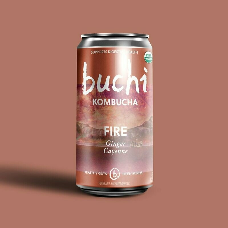 Buchi Kombucha Fire [Ginger Cayenne] (8oz Can)
