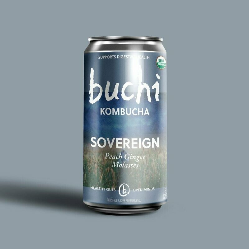Buchi Kombucha Sovereign [Peach Ginger Molasses] (8oz Can)