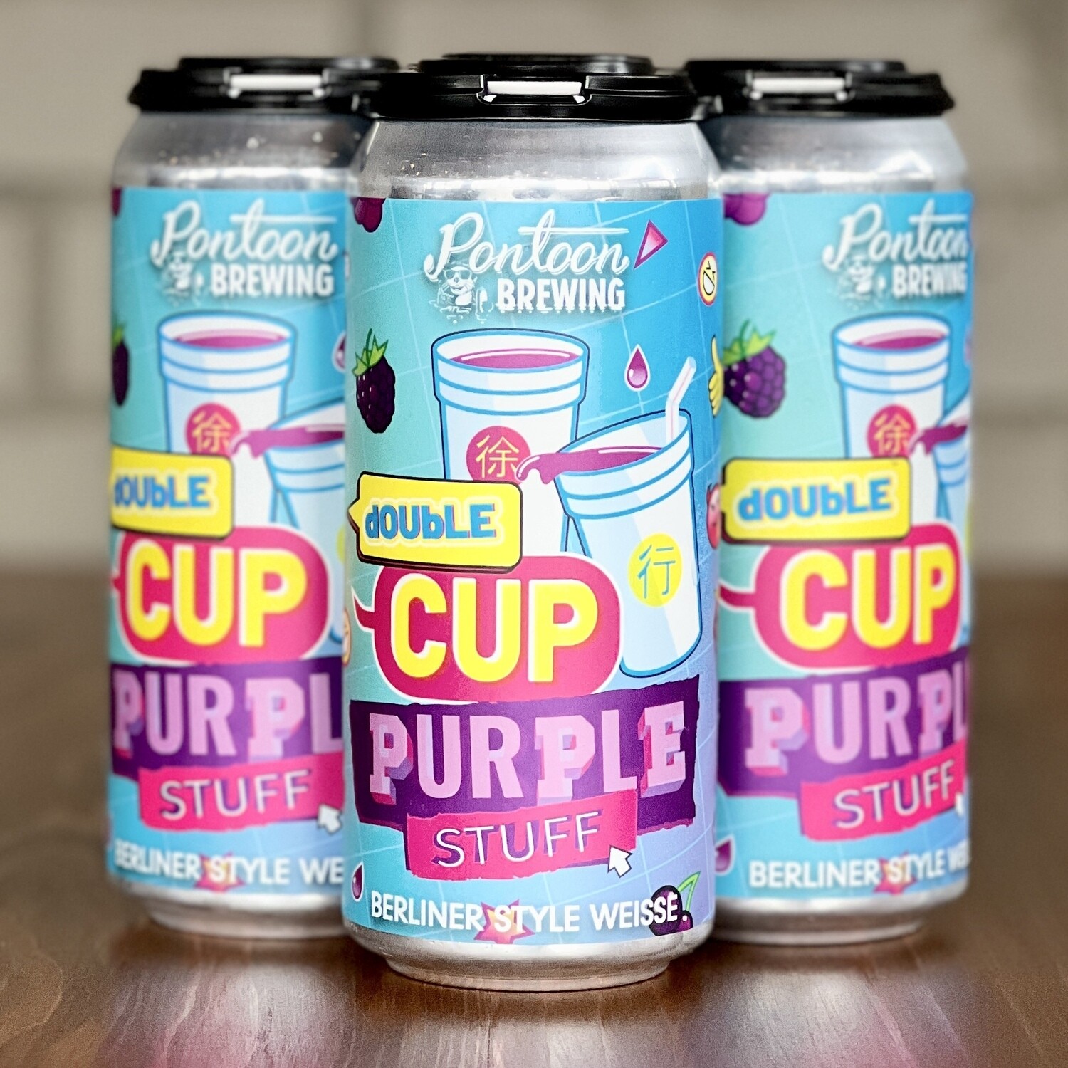 Pontoon Double Cup Purple Stuff (4pk)