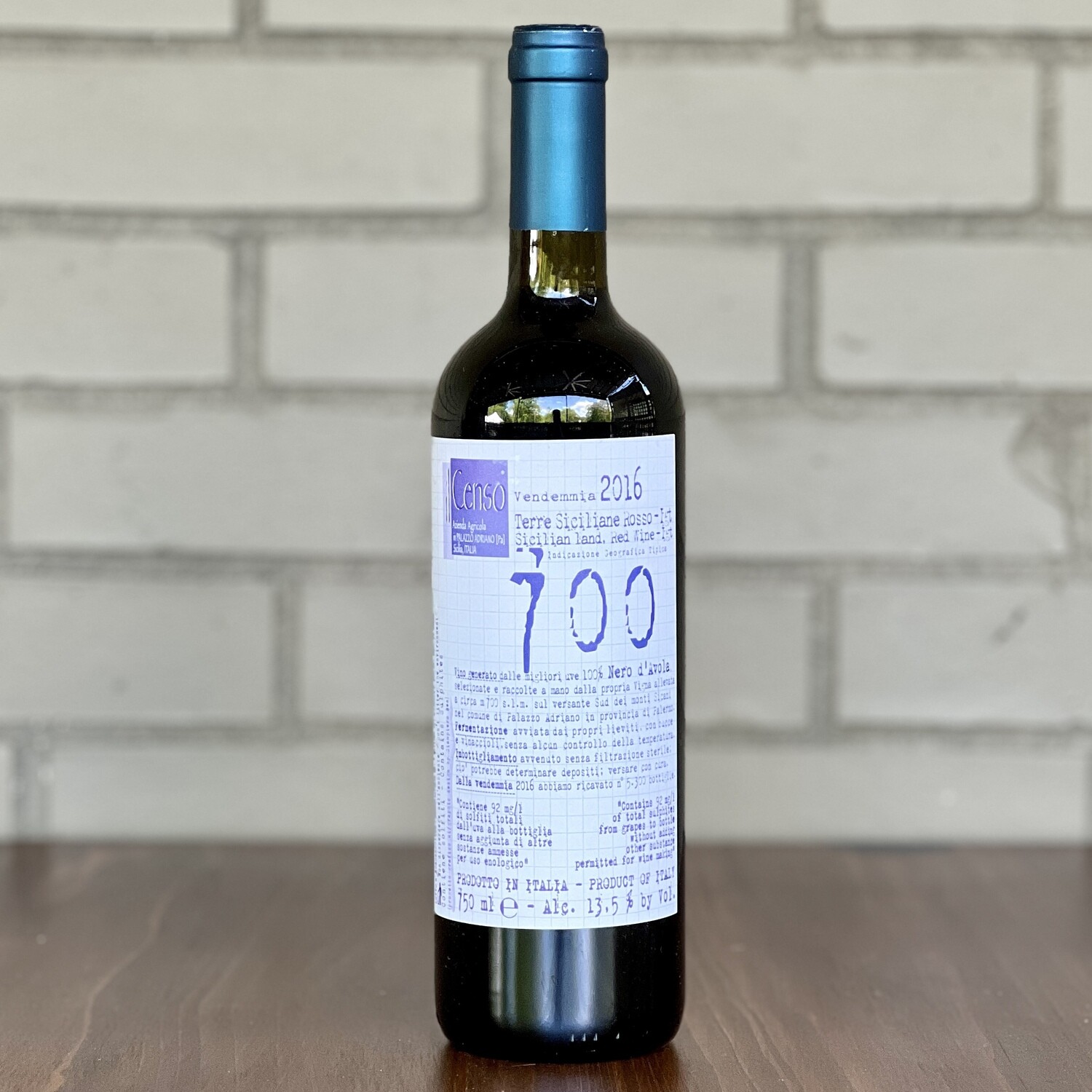 Il Censo Vendmmia Nero d&#39;Avola 2016 (750ml)