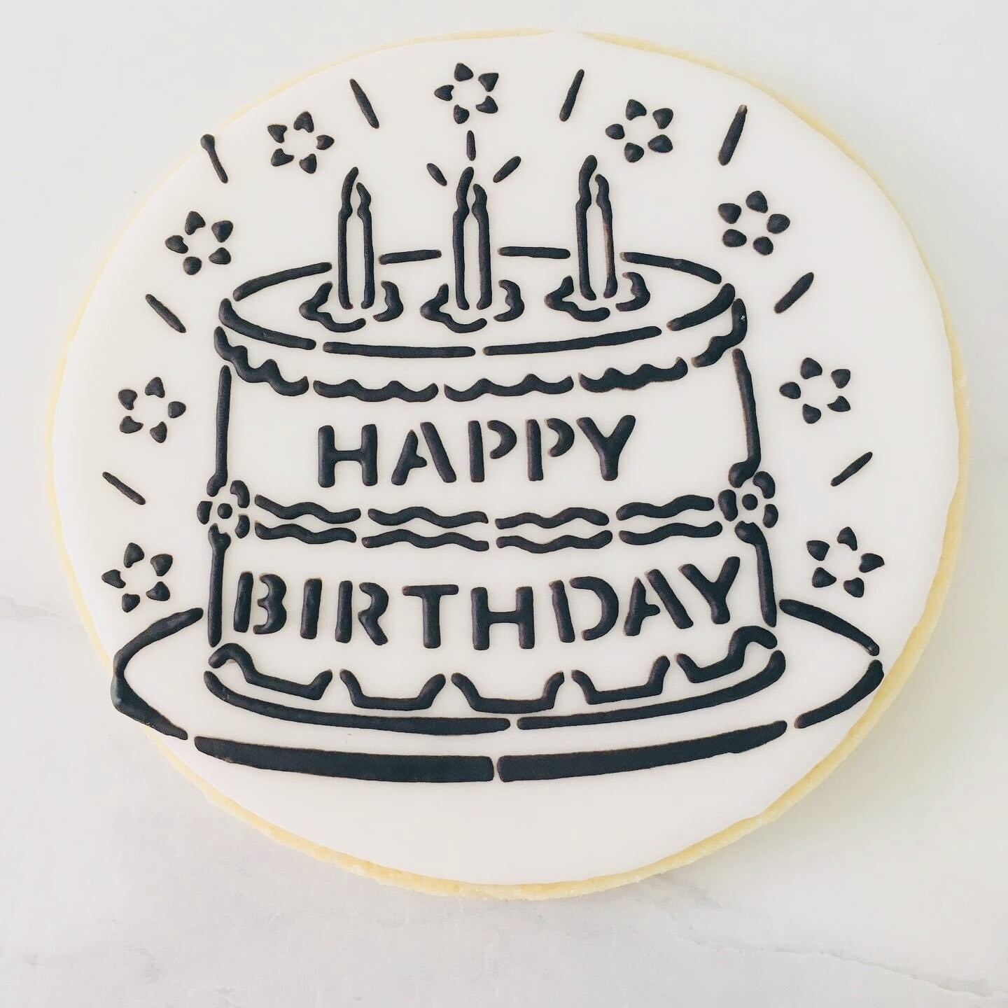 Pack Anniversaire De 4 Biscuits A Colorier