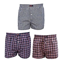 Lot de 3 boxer style carreaux