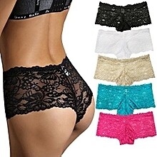 Lot de 6 culottes en dentelle multicolores