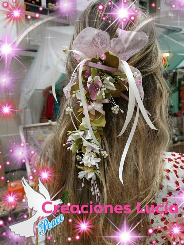Tocado novia hecho a mano