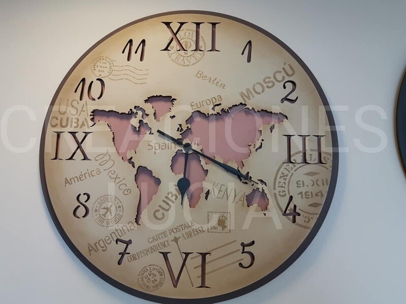 Reloj mapa mundi