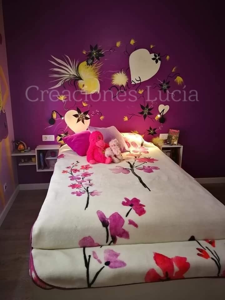 Mural Corazón flores