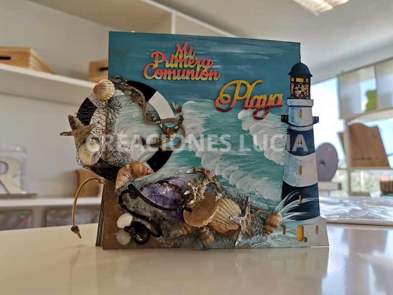 Álbum playa de niña de comunión