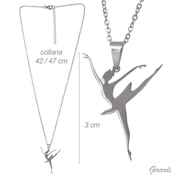 Halskette mit Ballerina aus Edelstahl 316l Halskette mit Ballerina aus Edelstahl 316l