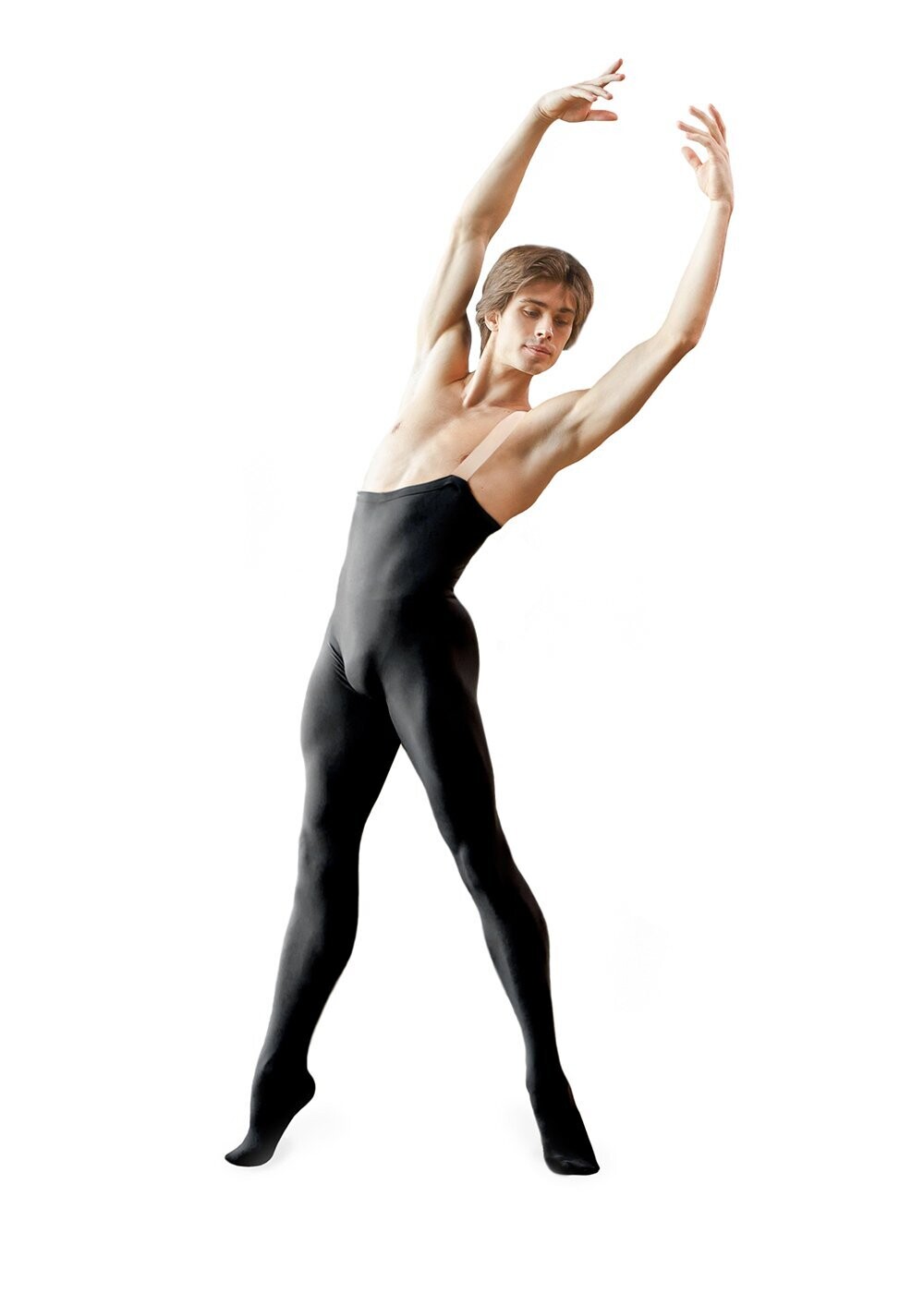 Grishko Hohe Tanzleggins für Männer DS0944, Farbe: Schwarz, Größe: 44