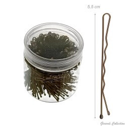 Haarklammer gewellt braun 5,5 cm 15 Stück Haarklammer gewellt braun 5,5 cm 15 Stück