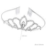 Strass-Tiara Krone Metall Haarreif von Girardi 25004