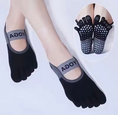 Socken rutschfeste für Damen Typ4 für Yoga Pilates Ballett Fitness Barfuß-Training Dance Trampolin