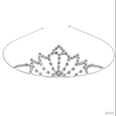 Weißes Strass-Tiara Krone Metall Haarreif Weißes Strass-Tiara Krone Metall Haarreif