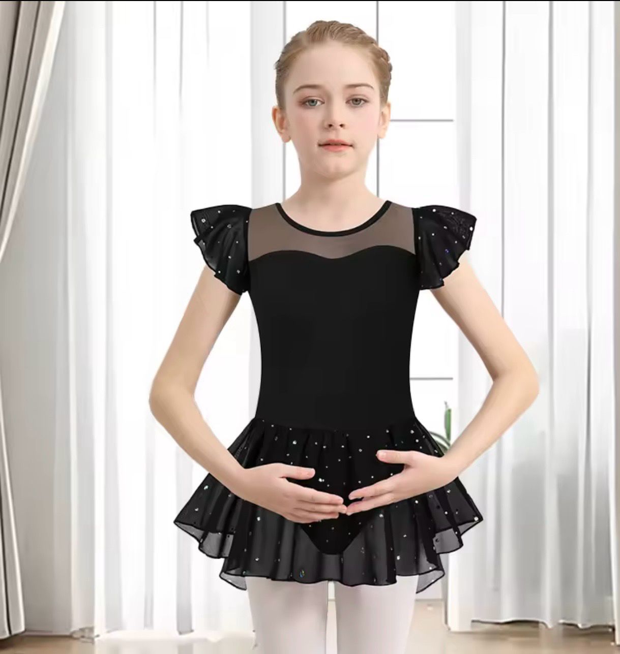 Kinderbody Mina mit Röckchen glänzend Dancecode