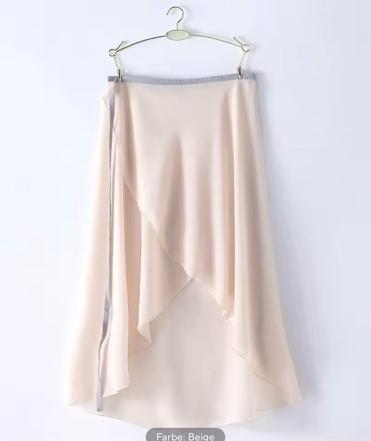 Tanzrock Jainin von Dancecode aus Chiffon zweifarbig, Farbe: Beige/Grau