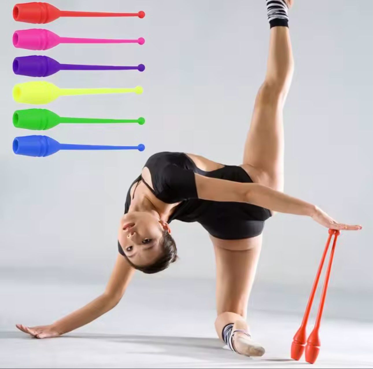 Rhythmische Gymnastikkeulen DC90 -35 cm – bunt & zusammensteckbar