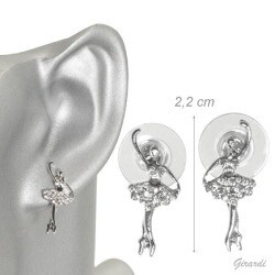 Ohrringe Ballerina Stahl und Strass von Girardi B30116 Ohrringe Ballerina Stahl und Strass von Girardi B30116