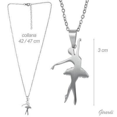 Halskette mit Ballerina aus Edelstahl 316l Halskette mit Ballerina aus Edelstahl 316l