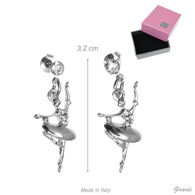 Ballerina Strass-Stein Ohrstecker Ballerina Strass-Stein Ohrstecker
