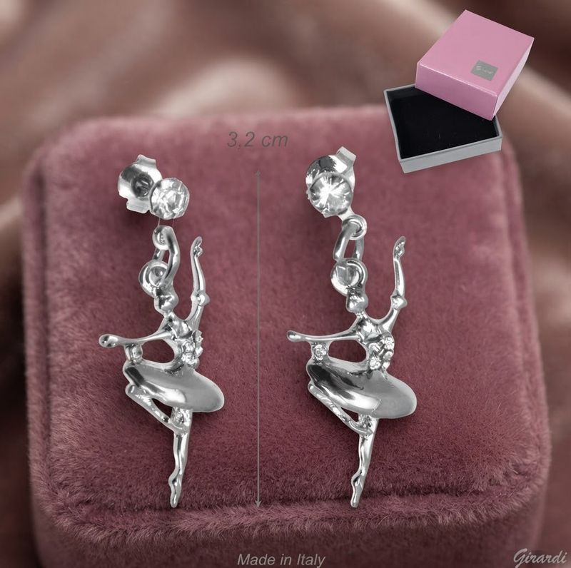 Ballerina Strass-Stein Ohrstecker Ballerina Strass-Stein Ohrstecker