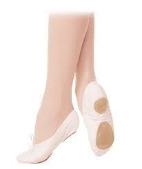 GRISHKO GRISHKO "Performence" Mod.6 SOFTBALLETSCHLÄPPCHEN MIT GETEILTER SOHLE Ballet shoes Schläppchen, Größe, Farbe: White 35C