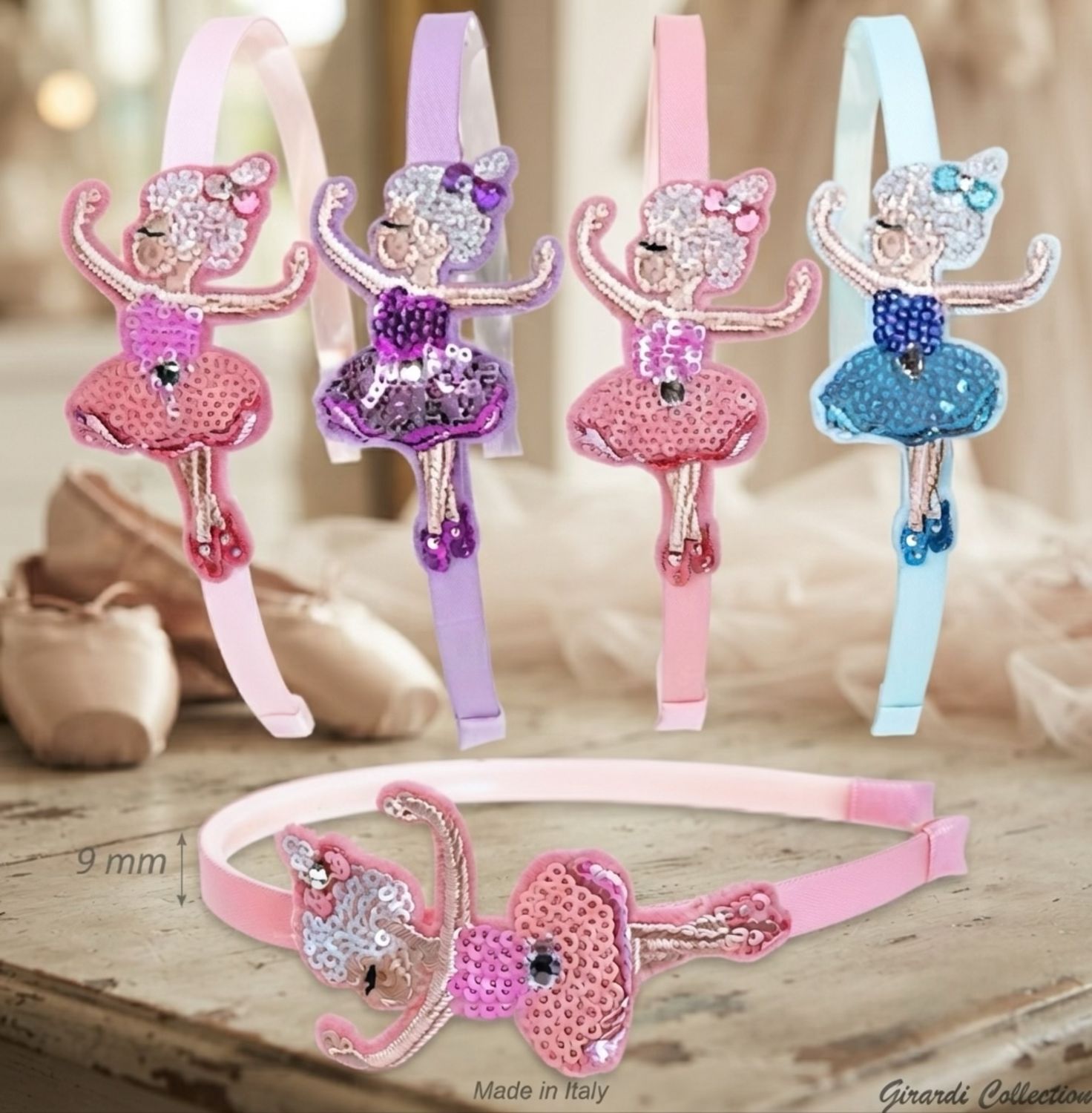 Girardi Haarreifen für Kinder | Ballerina-Design mit Pailletten & Strass Girardi Haarreifen für Kinder | Ballerina-Design mit Pailletten & Strass, Farbe: Pink