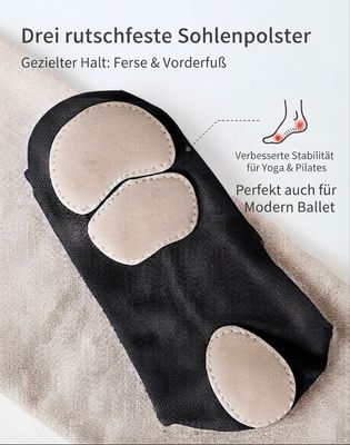 Rutschfeste Tanzsocken Typ 4 mit Ledersohle