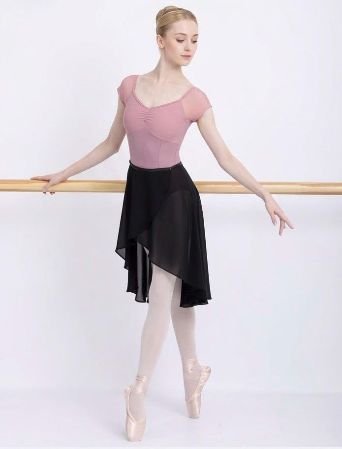 Damen Tanzrock Dafne aus Chiffon | DanceCode, Farbe: Schwarz