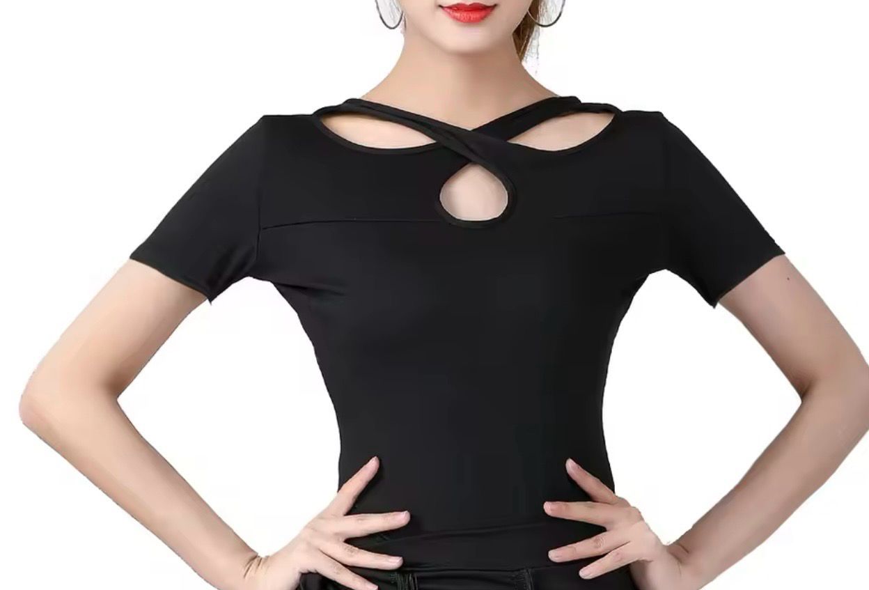 Damen Tanz Top Okka Dancecode, Größe: S, Farbe: Schwarz