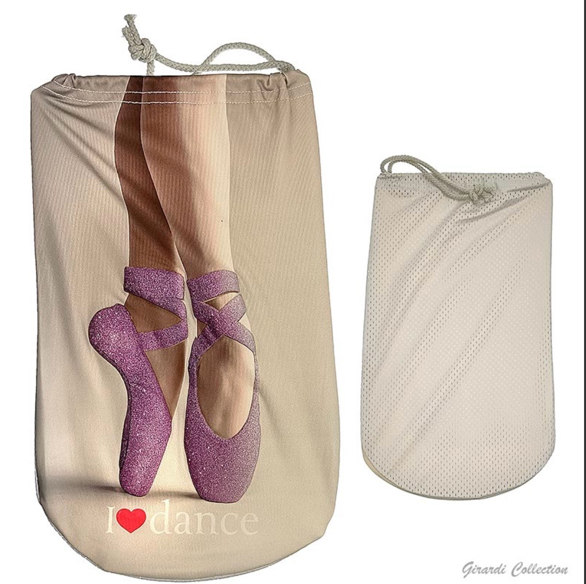 Ballet Glitter Dance Shoe Bag Schuhtasche Schuhbeutel mit Glitzer Girardi