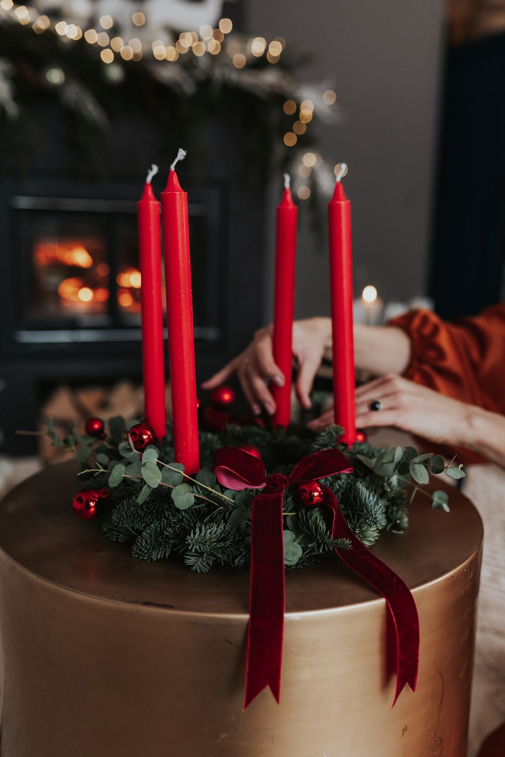 Adventes vainags – svētkiem RUBĪNS (DIY KIT)
