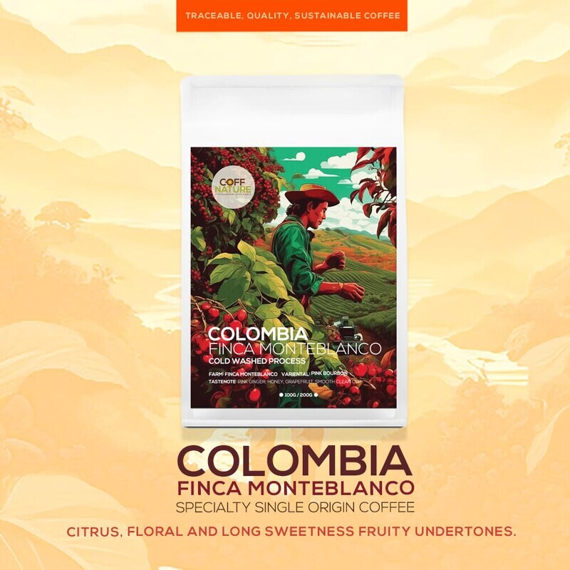 COLOMBIA FINCA MONTEBLANCO- PINK BOURBON- COLD WASHED