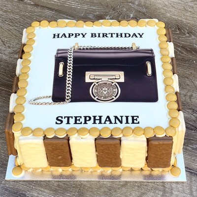Edible image chocolate smash cakes with custom photos - personalised gifts for birthdays and special occasions.