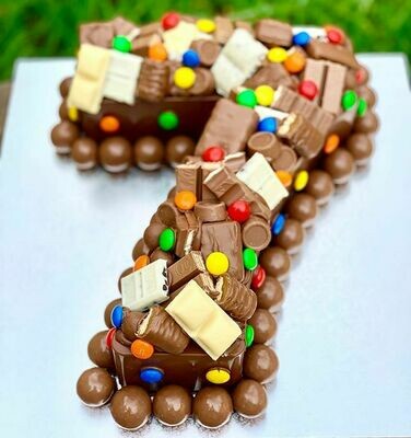 Number chocolate smash cakes - personalised gifts for birthdays, anniversaries, and milestone celebrations.