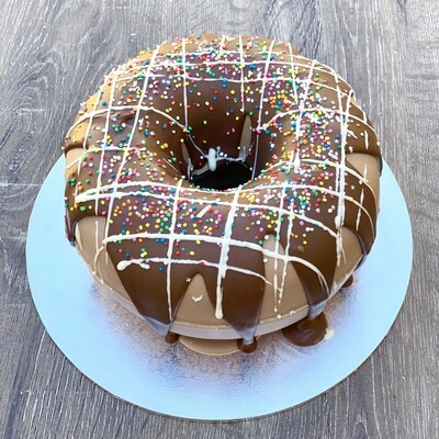Giant donut smash cakes - personalised chocolate gifts for birthdays and parties.