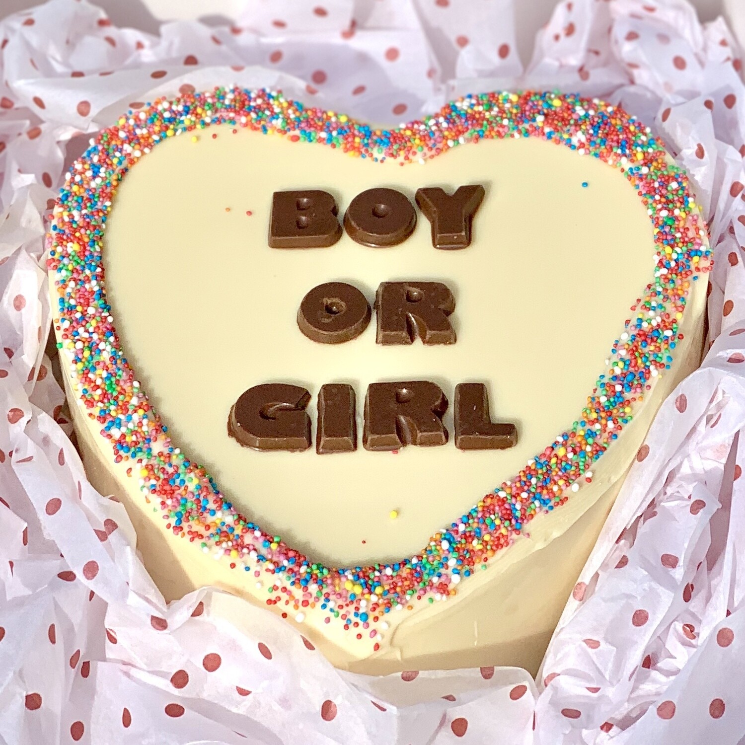 Gender Reveal with Sprinkles Reveal